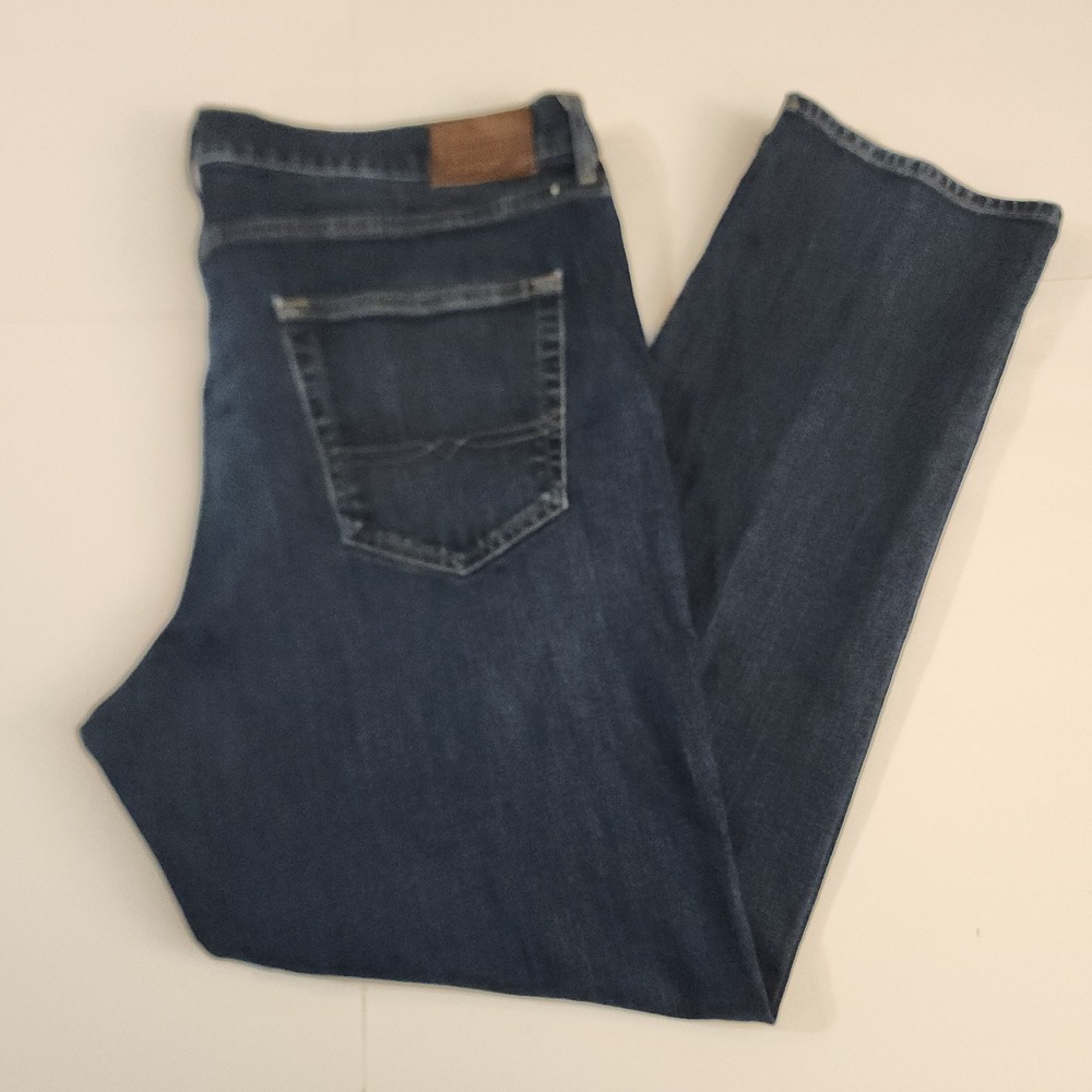 D66 Lucky Brand 410 Athletic Slim Mens‎ Jeans 40x32 Dark Wash Blue Denim